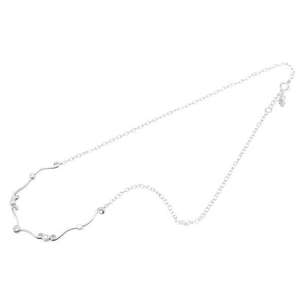 K18WG ホワイトゴールド ダイヤ0.50ct ネックレス レディース 【中古】