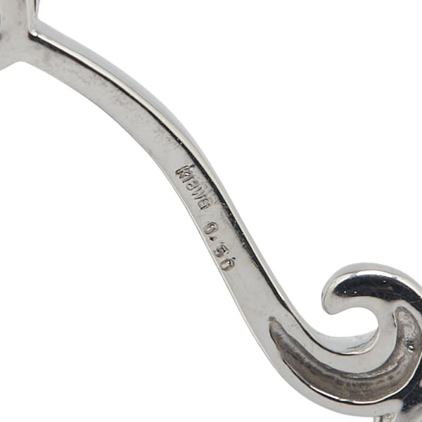K18WG ホワイトゴールド ダイヤ0.50ct ネックレス レディース 【中古】