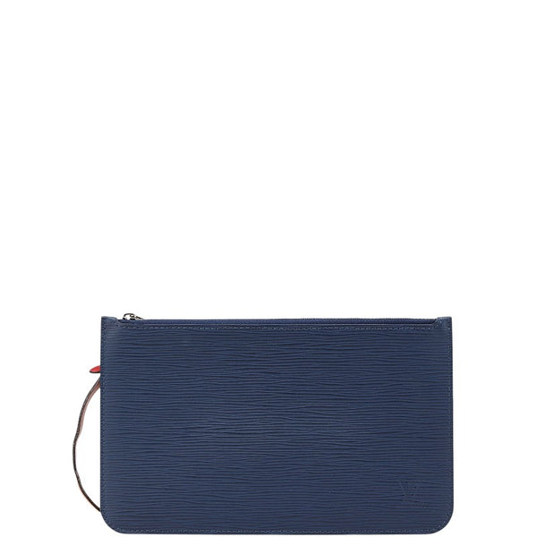ルイ ヴィトン エピ ネヴァーフルMM 付属品ポーチ ポーチ M54270 アンディゴブルー コクリコ レザー レディース LOUIS VUITTON 【中古】