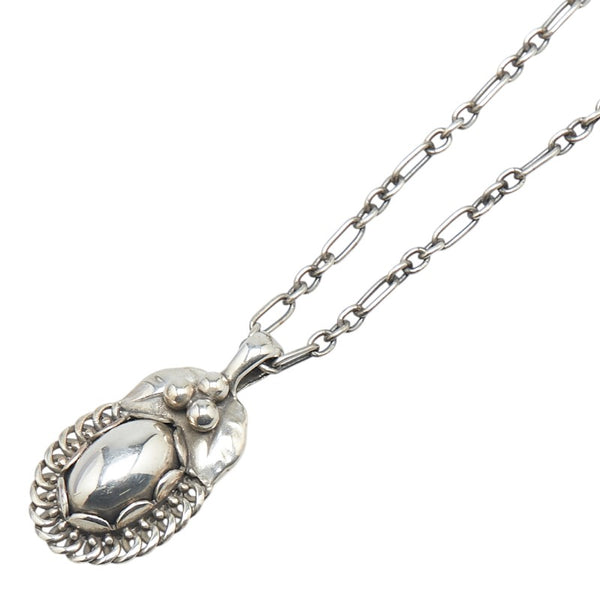 ジョージジェンセン 1992 イヤー ネックレス SV925 シルバー レディース Georg Jensen 【中古】