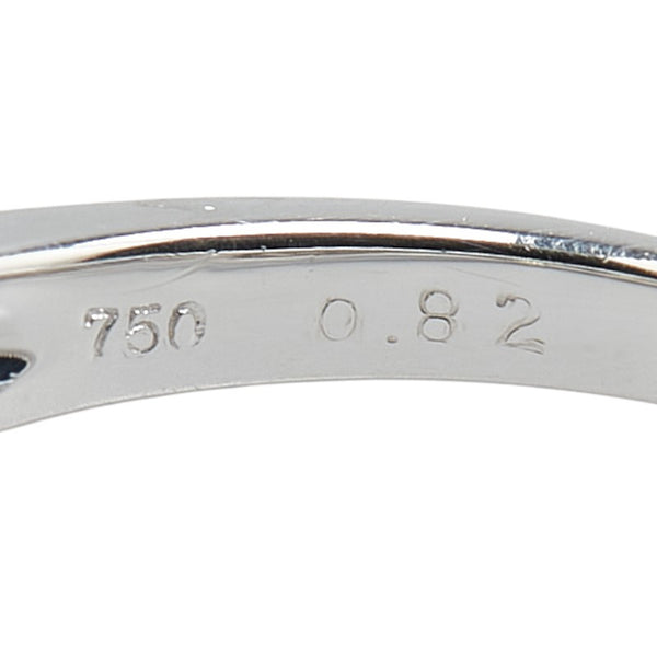 K18WG ホワイトゴールド ダイヤ0.65ct ダイヤ0.82ct リング 指輪 レディース 14.5号 【中古】