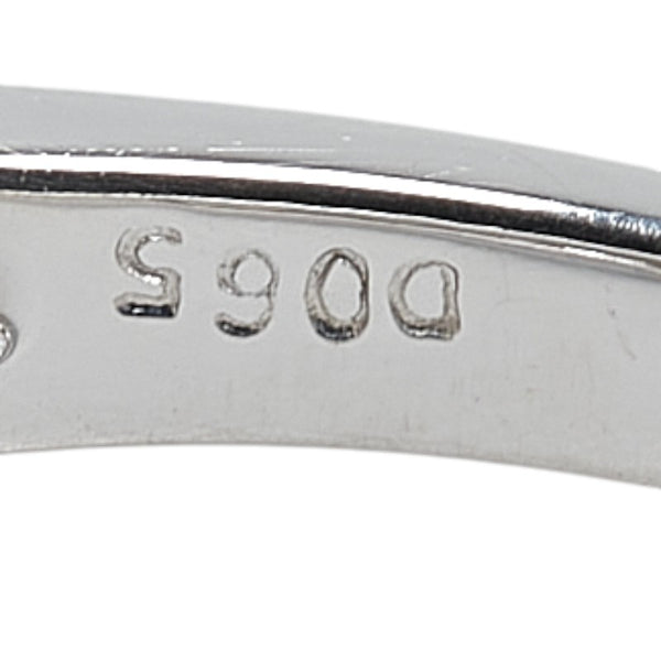 K18WG ホワイトゴールド ダイヤ0.65ct ダイヤ0.82ct リング 指輪 レディース 14.5号 【中古】