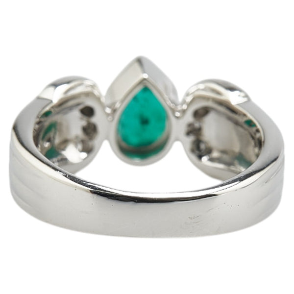 タサキ Pt900 プラチナ エメラルド0.46ct ダイヤ0.07ct リング 指輪 レディース TASAKI 7.5号 【中古】