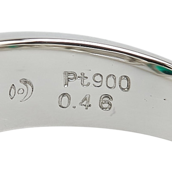 タサキ Pt900 プラチナ エメラルド0.46ct ダイヤ0.07ct リング 指輪 レディース TASAKI 7.5号 【中古】