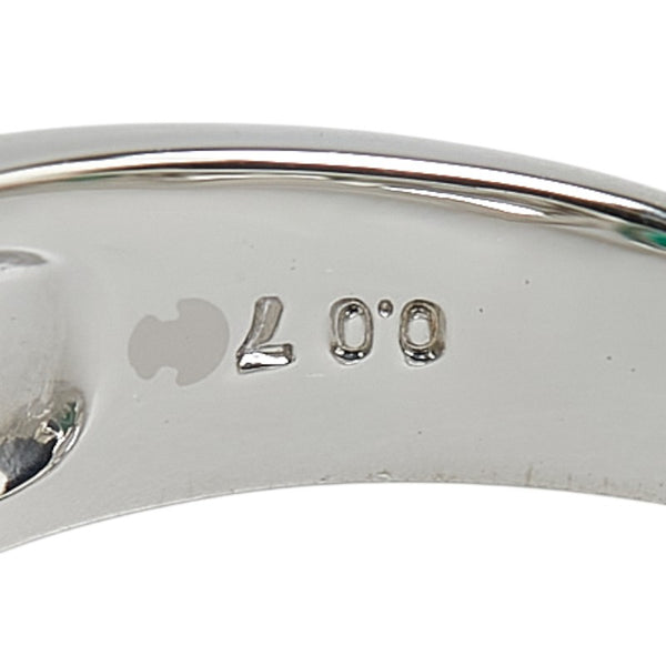 タサキ Pt900 プラチナ エメラルド0.46ct ダイヤ0.07ct リング 指輪 レディース TASAKI 7.5号 【中古】