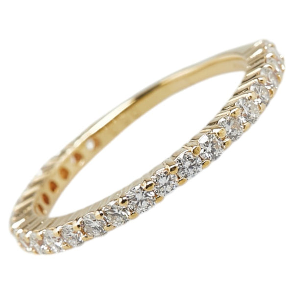 K18YG イエローゴールド ダイヤ0.50ct エタニティ リング 指輪 レディース 10号 【中古】