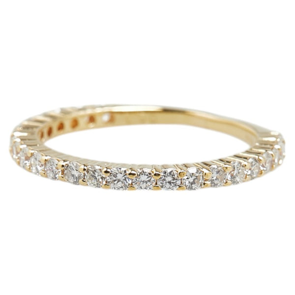 K18YG イエローゴールド ダイヤ0.50ct エタニティ リング 指輪 レディース 10号 【中古】