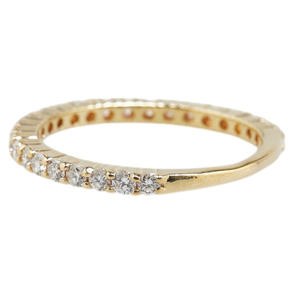 K18YG イエローゴールド ダイヤ0.50ct エタニティ リング 指輪 レディース 10号 【中古】