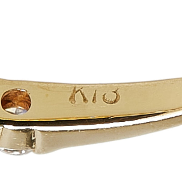 K18YG イエローゴールド ダイヤ0.50ct エタニティ リング 指輪 レディース 10号 【中古】
