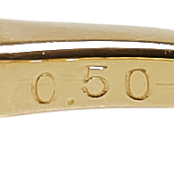 K18YG イエローゴールド ダイヤ0.50ct エタニティ リング 指輪 レディース 10号 【中古】