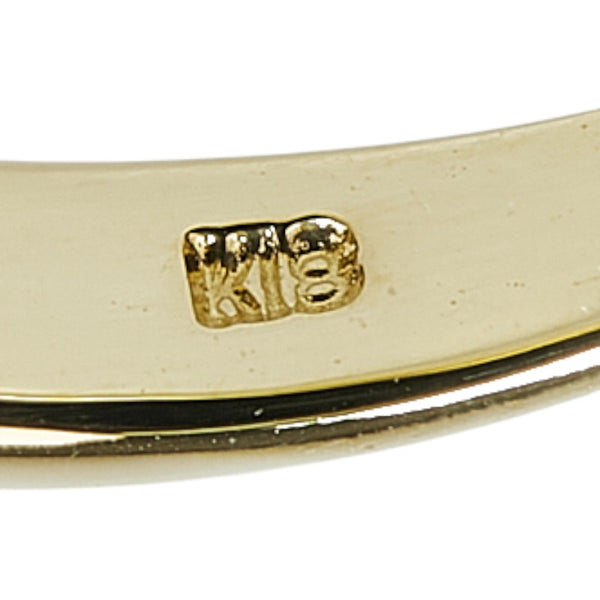 K18YG イエローゴールド ダイヤ0.660ct ハート モチーフ リング 指輪 レディース 12号 【中古】