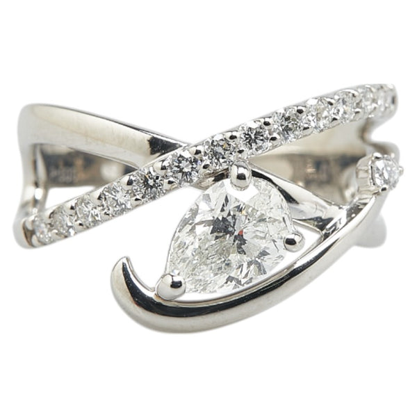 Pt900 プラチナ ダイヤ1.013ct ダイヤ0.36ct リング 指輪 レディース 13号 【中古】