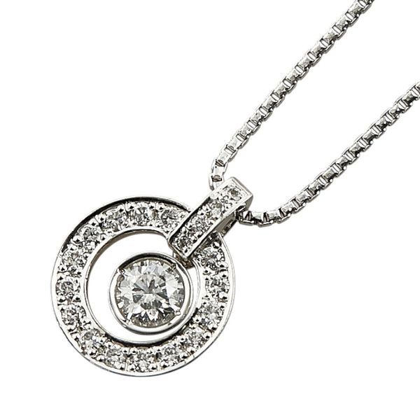 Pt950 プラチナ ダイヤ0.207ct ペンダントネックレス レディース 【中古】
