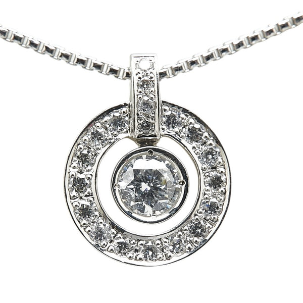 Pt950 プラチナ ダイヤ0.207ct ペンダントネックレス レディース 【中古】