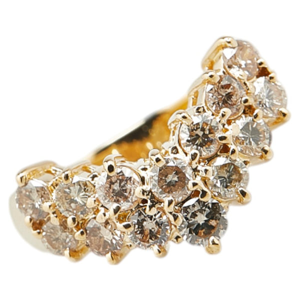 K18YG イエローゴールド ダイヤ1.00ct リング 指輪 レディース 9号 【中古】