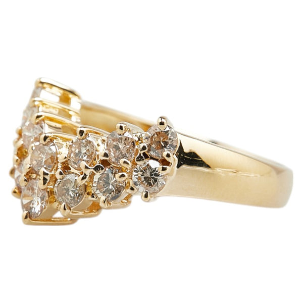 K18YG イエローゴールド ダイヤ1.00ct リング 指輪 レディース 9号 【中古】