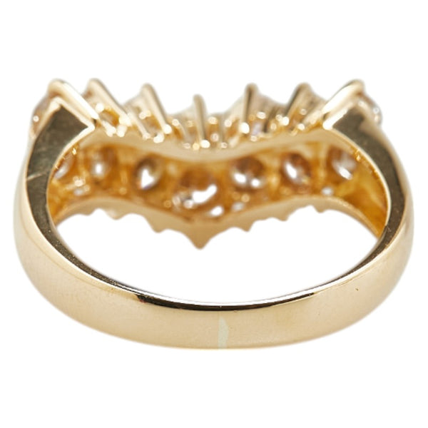 K18YG イエローゴールド ダイヤ1.00ct リング 指輪 レディース 9号 【中古】