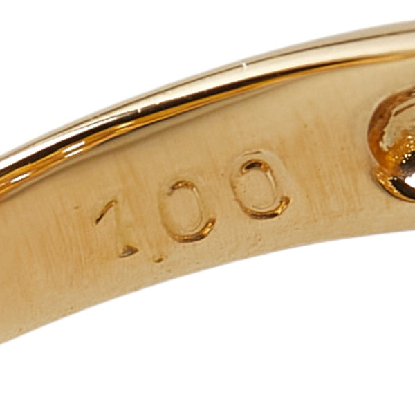 K18YG イエローゴールド ダイヤ1.00ct リング 指輪 レディース 9号 【中古】