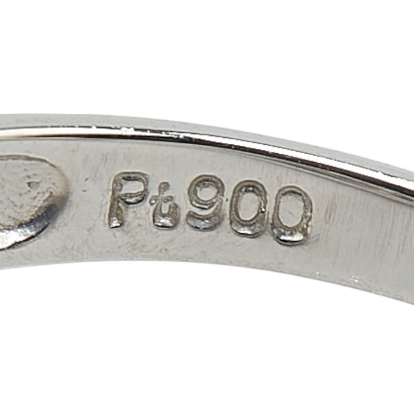 Pt900 プラチナ ダイヤ0.50ct V字 リング 指輪 レディース 10号 【中古】