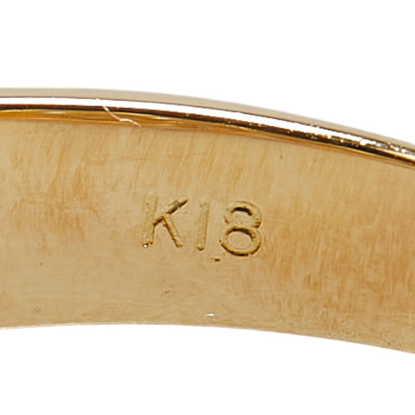 K18YG イエローゴールド ダイヤ0.50ct リング 指輪 レディース 9号 【中古】