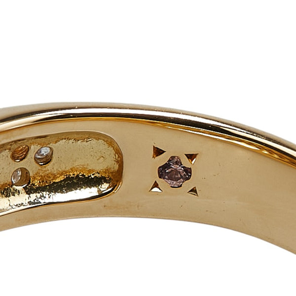 K18YG イエローゴールド ダイヤ0.47ct リング 指輪 レディース 7号 【中古】