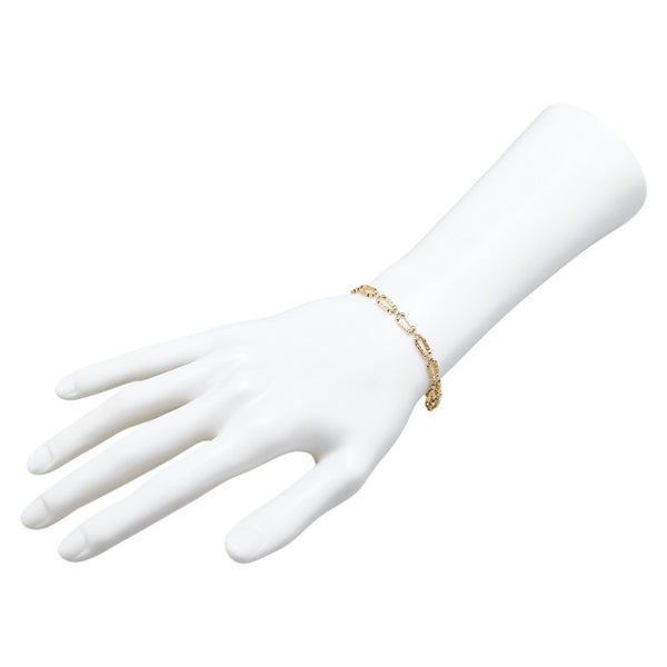 K18YG イエローゴールド チェーン モチーフ ブレスレット レディース 【中古】