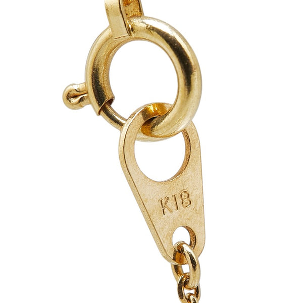 K18YG イエローゴールド アコヤパール7～7.5mm ネックレス レディース 【中古】