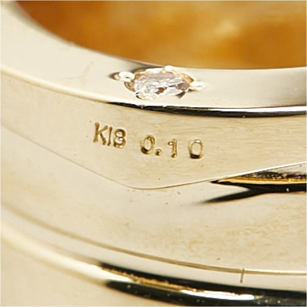 K18YG イエローゴールド ダイヤ ペンダントトップ レディース 【中古】