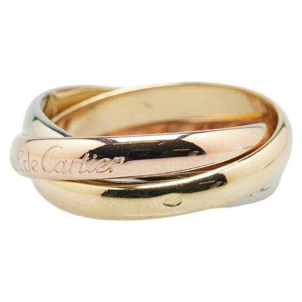 カルティエ トリニティ リング 指輪 #56 K18YG イエローゴールド K18WG ホワイトゴールド K18PG ピンクゴールド レディース CARTIER 【中古】