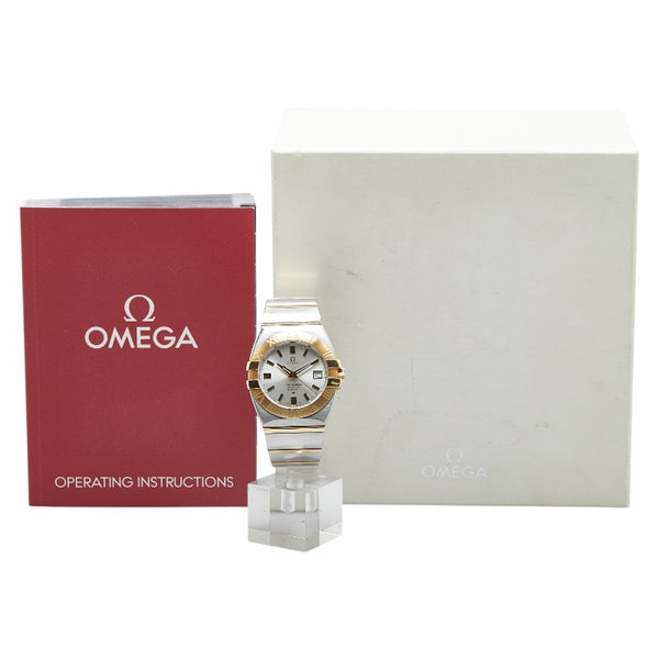 オメガ コンステレーション ダブルイーグル 腕時計 1213.30 クオーツ シルバー文字盤 ステンレススチール K18YG イエローゴールド メンズ OMEGA 【中古】