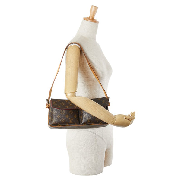 ルイ ヴィトン モノグラム ヴィバシテMM  ワンショルダーバッグ M51164 ブラウン PVC レザー レディース LOUIS VUITTON 【中古】