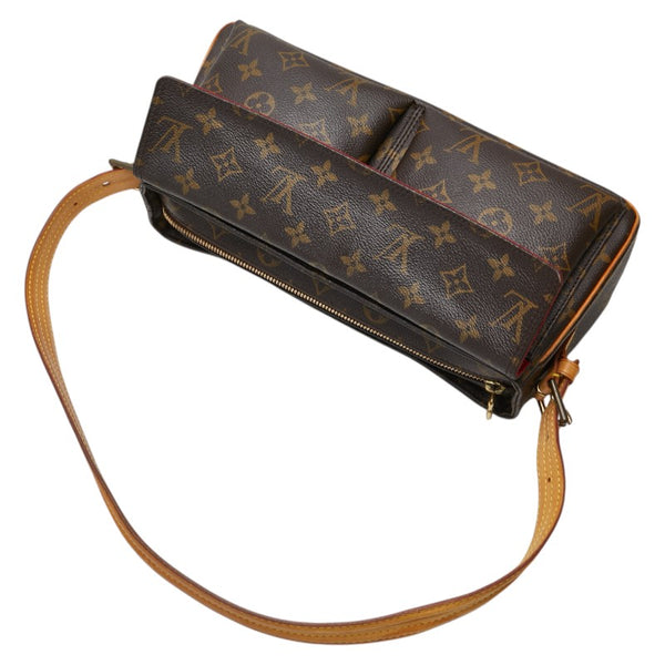ルイ ヴィトン モノグラム ヴィバシテMM  ワンショルダーバッグ M51164 ブラウン PVC レザー レディース LOUIS VUITTON 【中古】