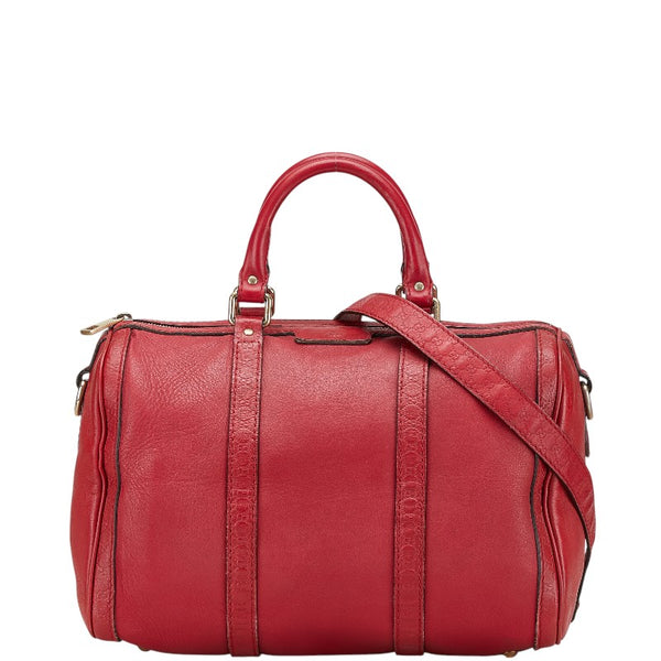 グッチ ハンドバッグ ショルダーバッグ 2WAY 247205 レッド レザー レディース GUCCI 【中古】