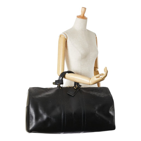 ルイ ヴィトン エピ キーポル55 ボストンバッグ トラベルバッグ M59052 ノワール ブラック レザー レディース LOUIS VUITTON 【中古】