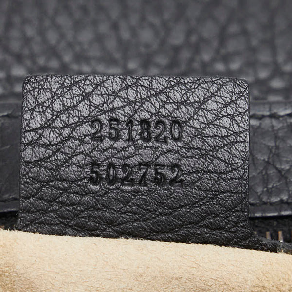 グッチ チェーン ワンショルダーバッグ 251820 ブラック レザー レディース GUCCI 【中古】