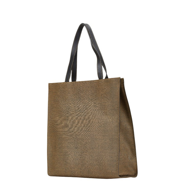 フェンディ 1925 ROMA ITALY トートバッグ ブラウン ブラック PVC レザー レディース FENDI 【中古】