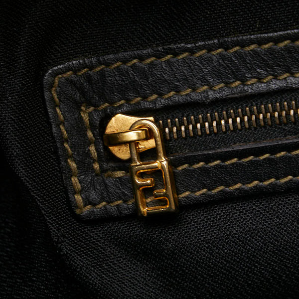 フェンディ 1925 ROMA ITALY トートバッグ ブラウン ブラック PVC レザー レディース FENDI 【中古】