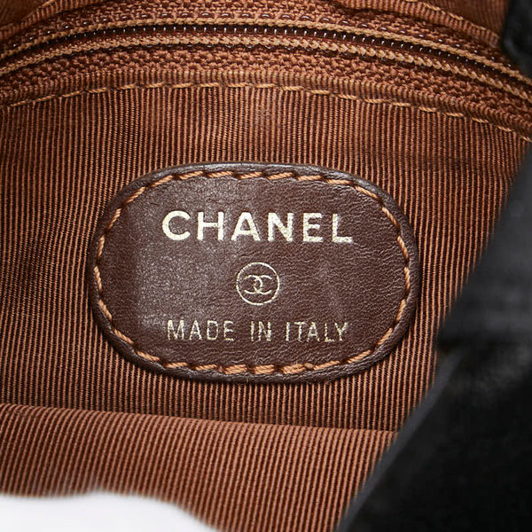 シャネル 斜め掛け ショルダーバッグ ブラック ラムスキン レディース CHANEL 【中古】