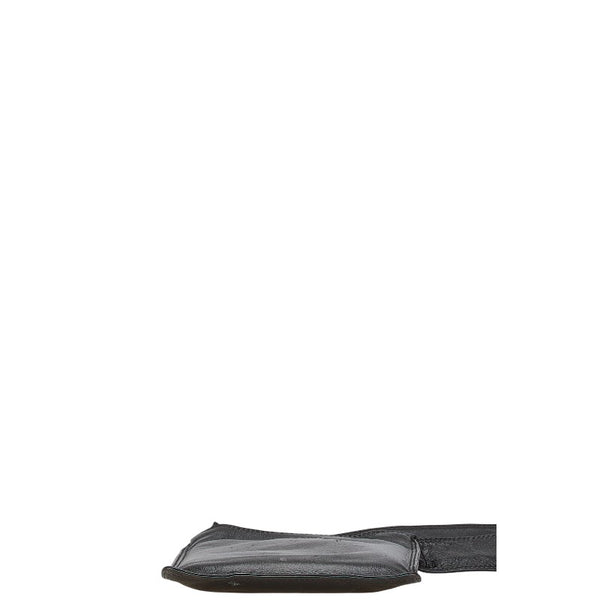 シャネル 斜め掛け ショルダーバッグ ブラック ラムスキン レディース CHANEL 【中古】