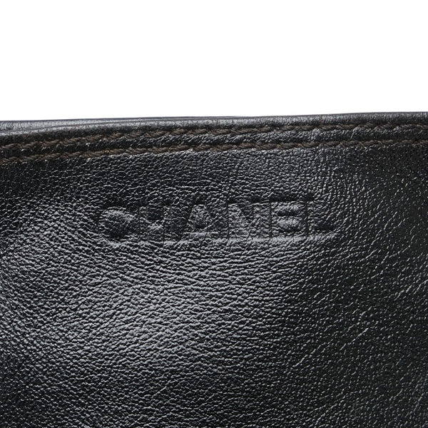 シャネル 斜め掛け ショルダーバッグ ブラック ラムスキン レディース CHANEL 【中古】