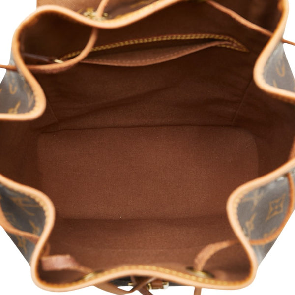 ルイ ヴィトン モノグラム モンスリMM リュック バックパック M51136 ブラウン PVC レザー レディース LOUIS VUITTON 【中古】