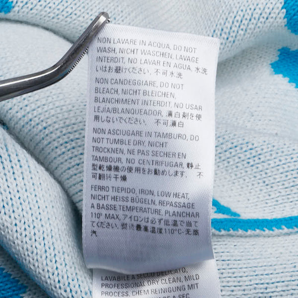 バレンシアガ ロゴ ニット サイズ:XS 625329 ブルー ホワイト コットン ウール メンズ BALENCIAGA 【中古】