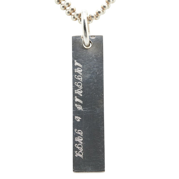 グッチ ロゴプレート ダブル ボールチェーン ネックレス SV925 シルバー レディース GUCCI 【中古】