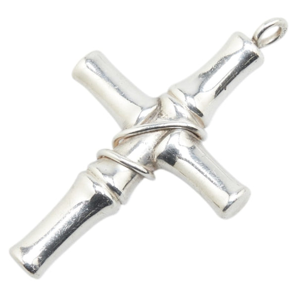 グッチ バンブー クロス ペンダントトップ SV925 シルバー レディース GUCCI 【中古】