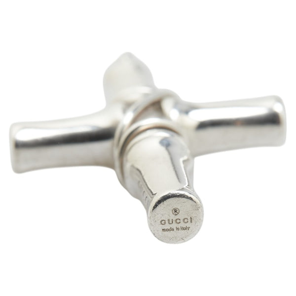 グッチ バンブー クロス ペンダントトップ SV925 シルバー レディース GUCCI 【中古】