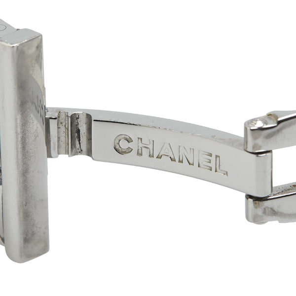 シャネル マトラッセ 腕時計 クオーツ ブラック文字盤 ステンレススチール レディース CHANEL 【中古】