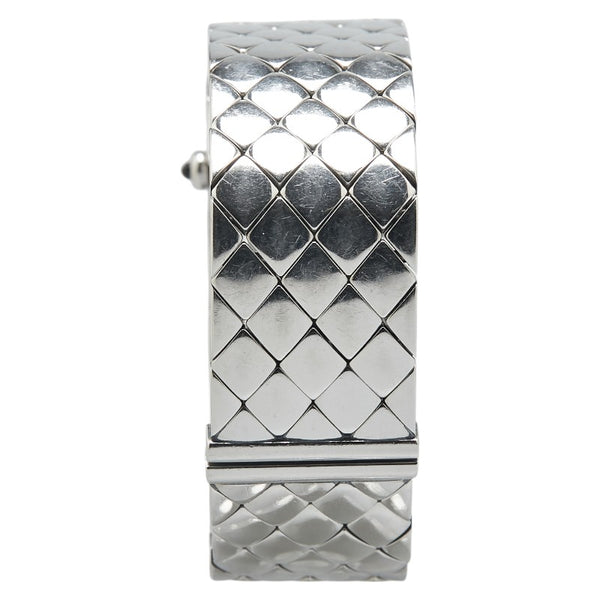 シャネル マトラッセ 腕時計 クオーツ ブラック文字盤 ステンレススチール レディース CHANEL 【中古】