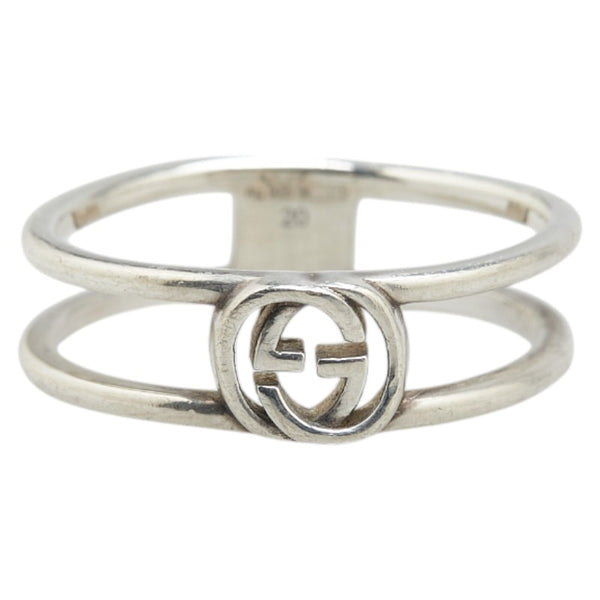 グッチ インターロッキングG リング 指輪 SV925 シルバー メンズ GUCCI 【中古】
