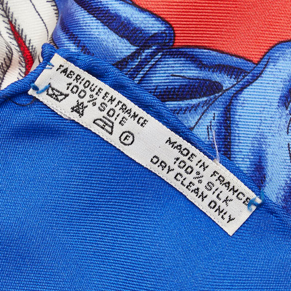 エルメス カレ90 1789 LIBERTE EGALITE FRATERNITE REPUBLIQUE FRANCAISE 1789年フランス革命を記念して スカーフ ブルー マルチカラー シルク レディース HERMES 【中古】