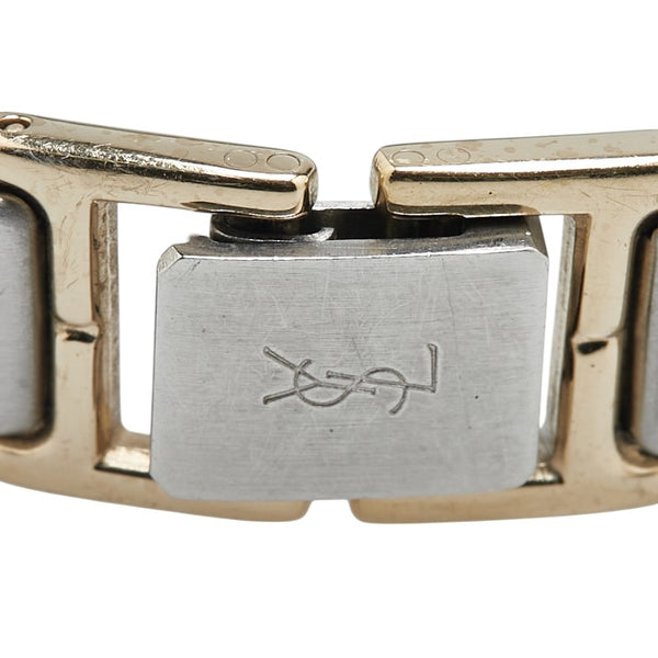 サンローラン 腕時計 2200-229789 クオーツ ベージュ文字盤 ステンレススチール メッキ レディース SAINT LAURENT 【中古】